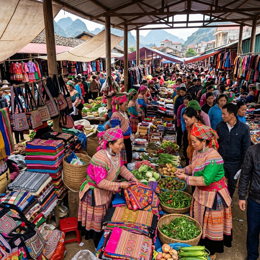 Bac Ha Sunday Market & Hoang A Tuong Palace Day Trip