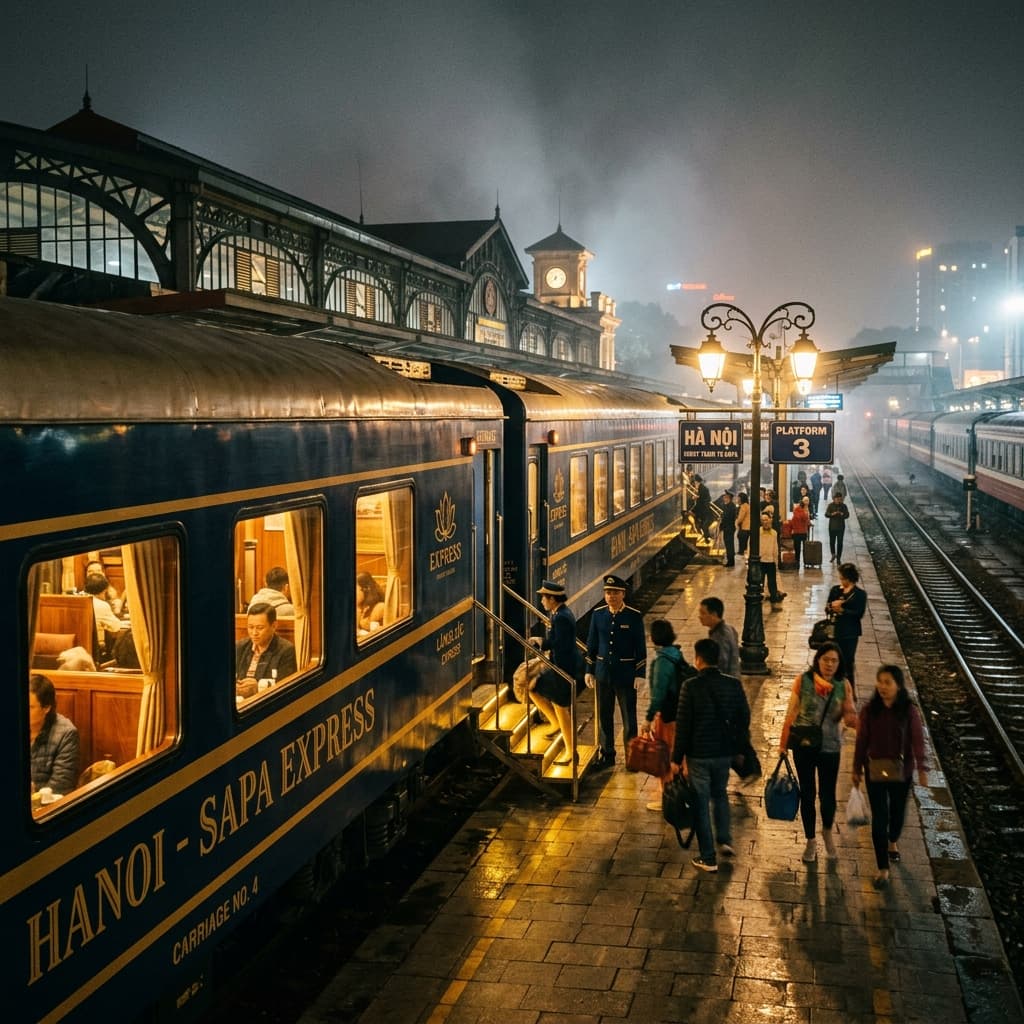 Sleeper train from Hanoi to Sapa